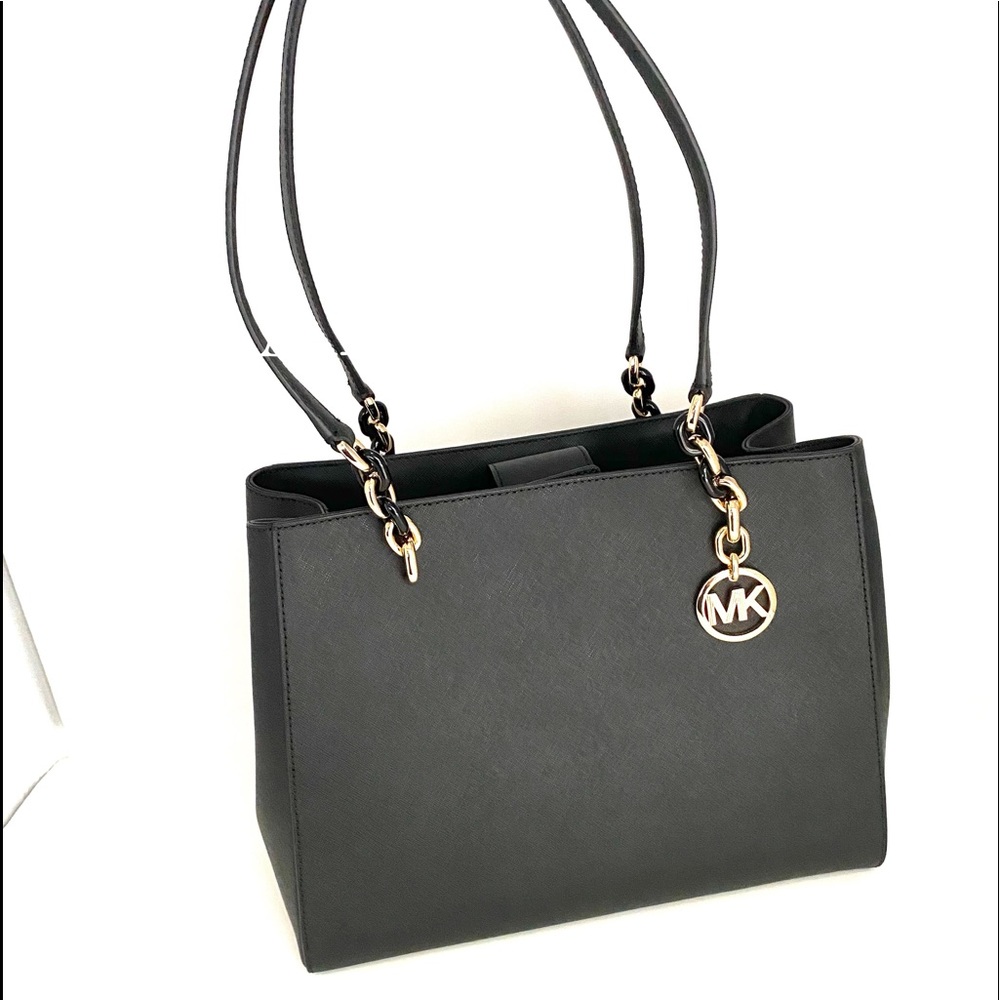 Michael Kors Sofia Tote Leather Black AUTHENTIC - Picture 2 of 13